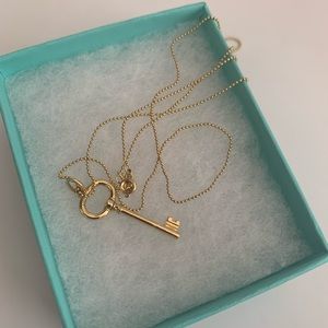 Tiffany and Co Key Necklace Gold